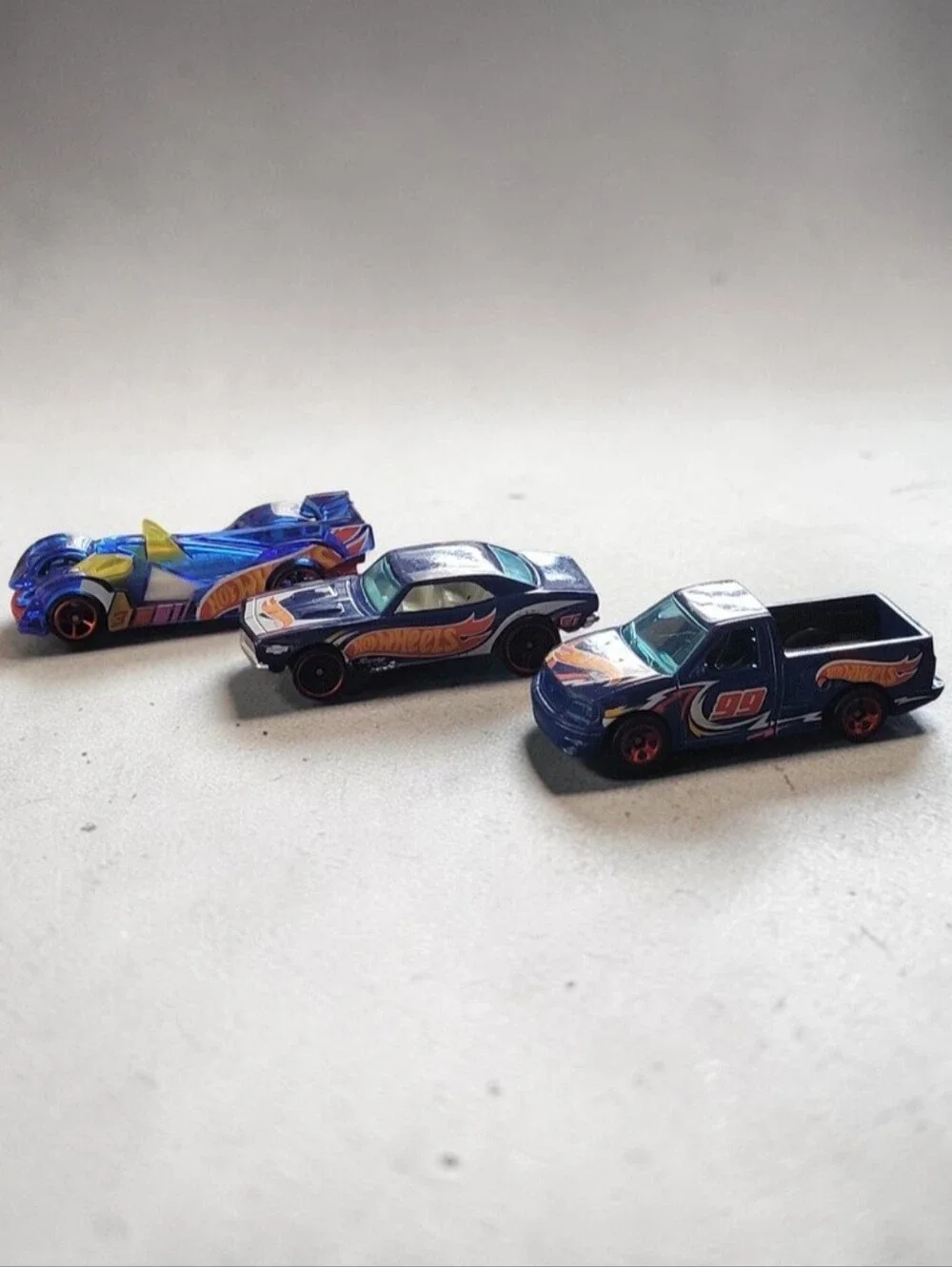 (Lot Of 3) Assorted Hot Wheels Race Team Chevy Camaro/Hi-Tech Missile/Ford F-150